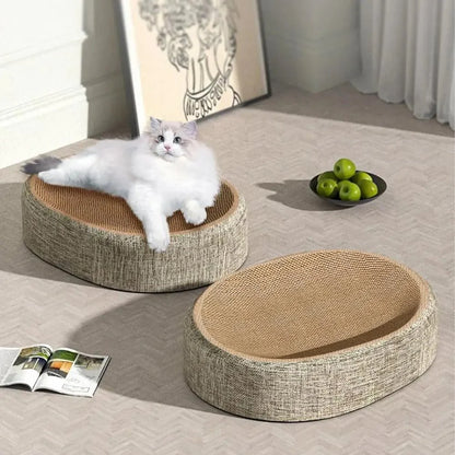 Panier ovale pour chat en sisal