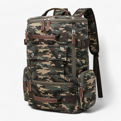 Expandable canvas backpack