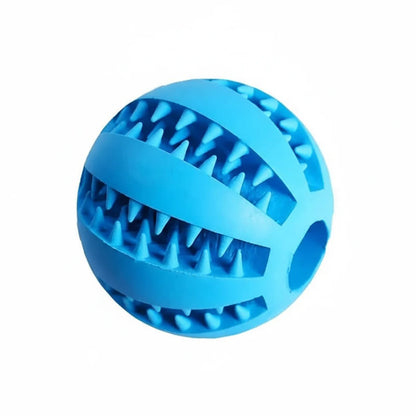 Dog ball with treat dispenser function