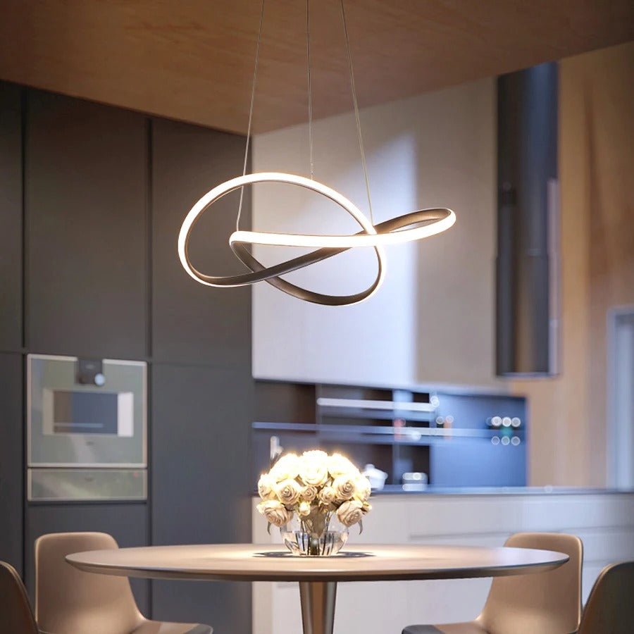 Suspension LED trèfle avec télécommande