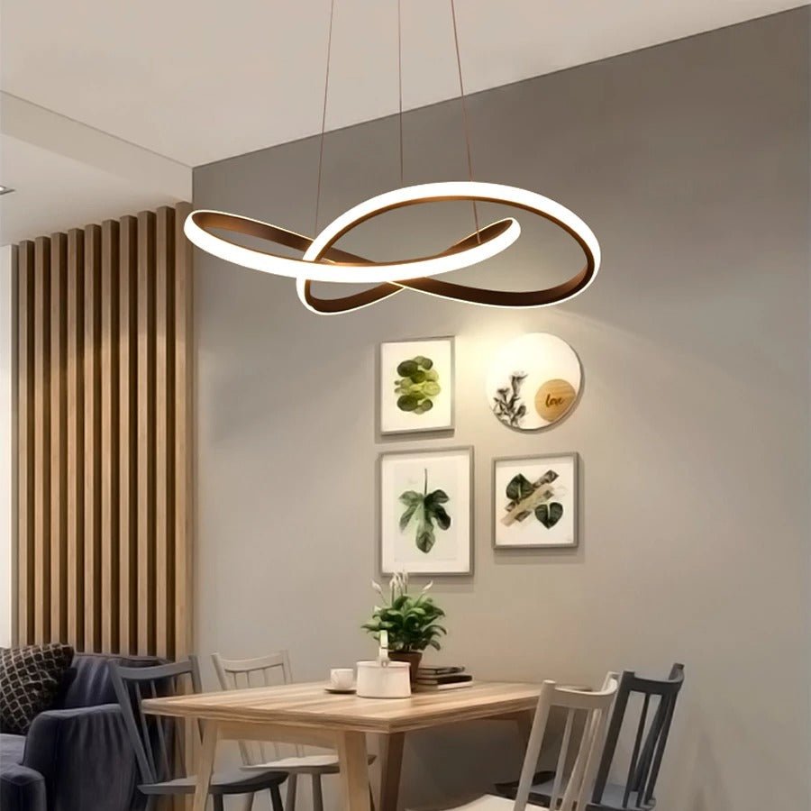 Suspension LED trèfle avec télécommande