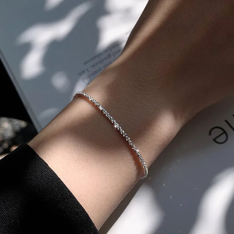 Adjustable silver bracelet
