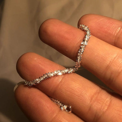 Adjustable silver bracelet