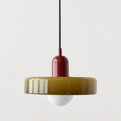 Lampa wisząca kolorowe szkło