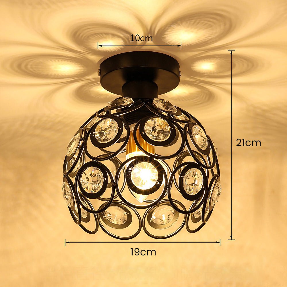 Plafonnier avec des globes en verre