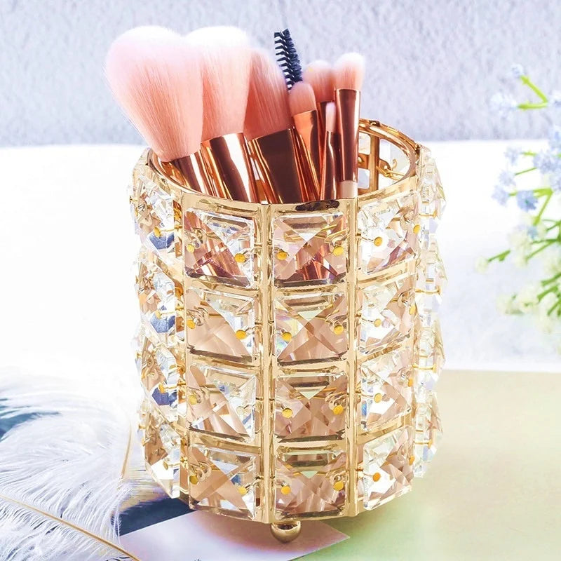 Beaded brush holder