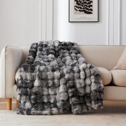 Bubble Faux Fur Blanket