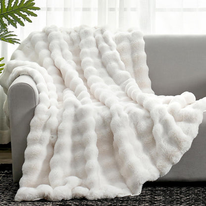 Bubble Faux Fur Blanket