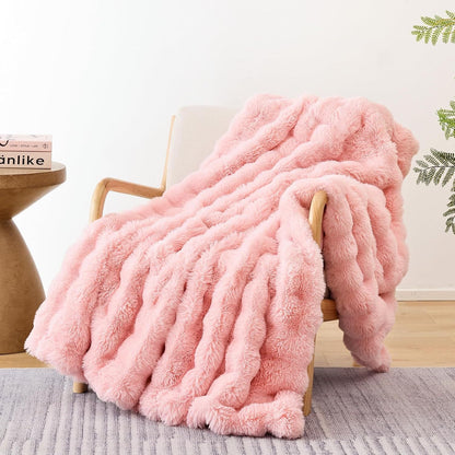 Bubble Faux Fur Blanket