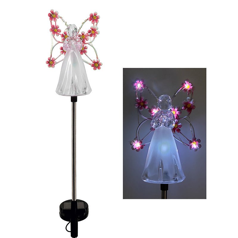 Solar garden lamp with wings