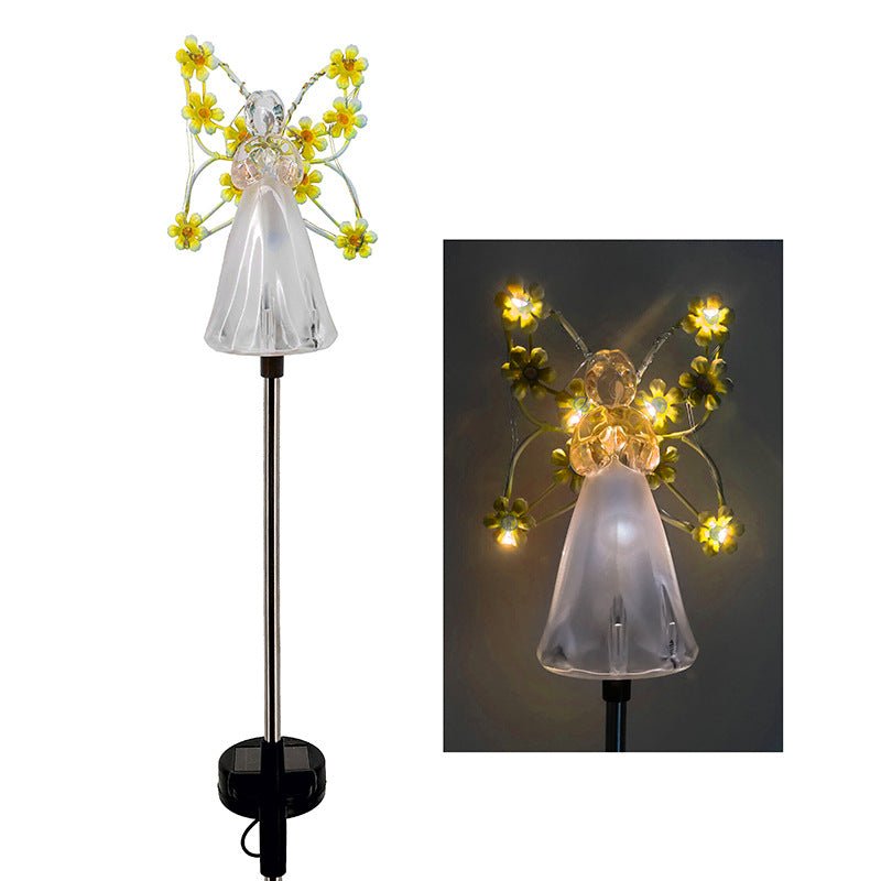 Solar garden lamp with wings
