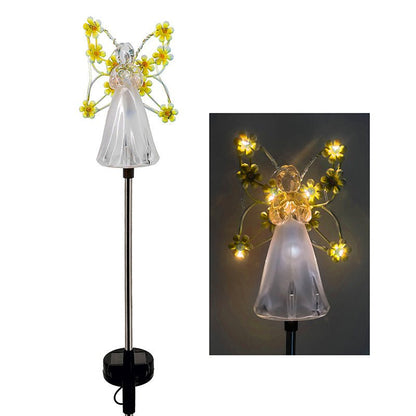 Solar garden lamp with wings