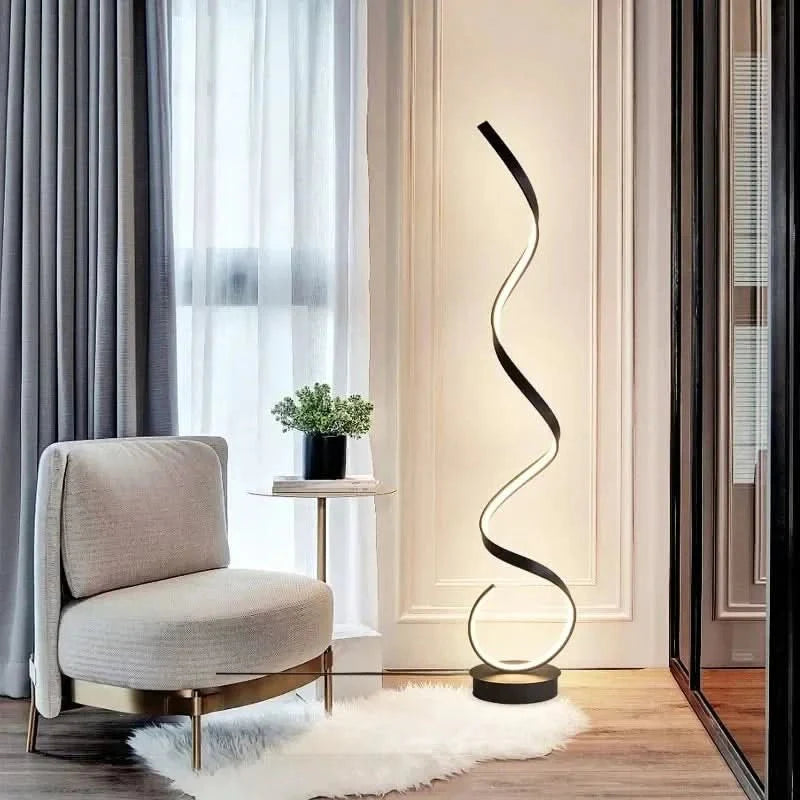 Spirálová stojací lampa se stmívačem