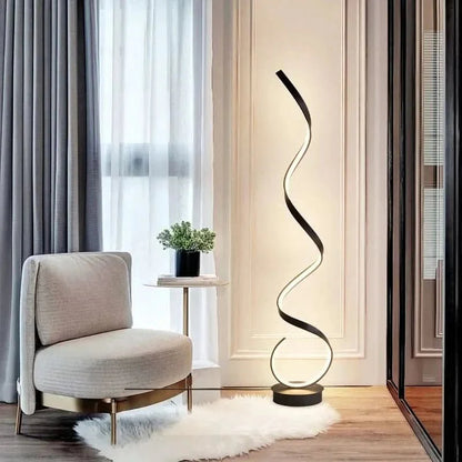 Spirálová stojací lampa se stmívačem