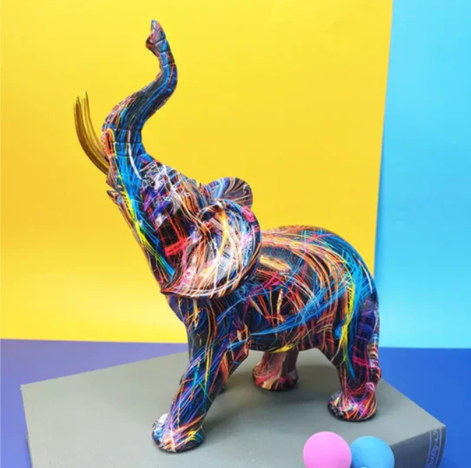 Figurine d’éléphant colorée