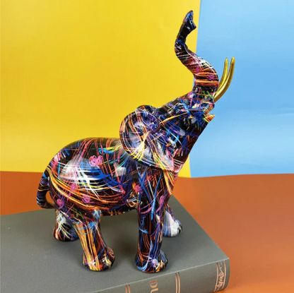 Figurine d’éléphant colorée