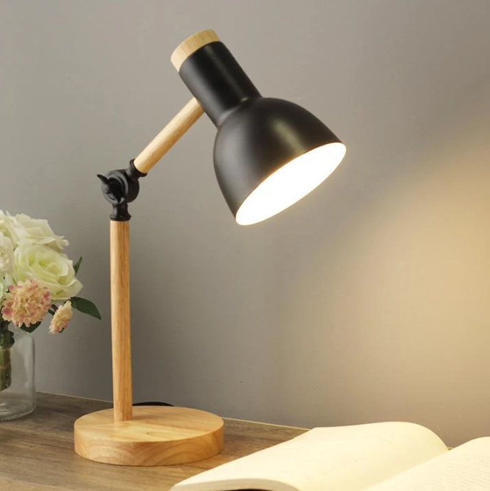 Wooden table lamp