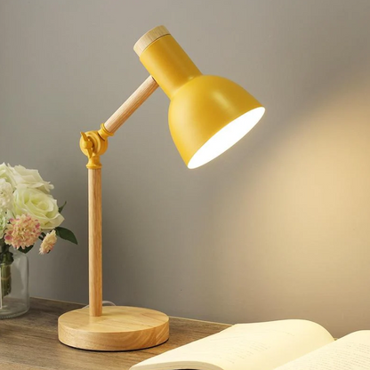 Wooden table lamp