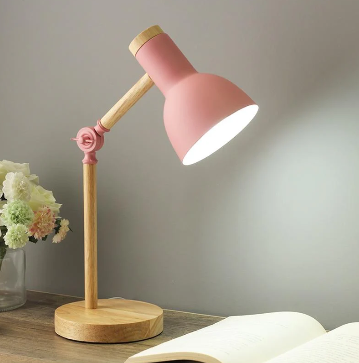 Wooden table lamp