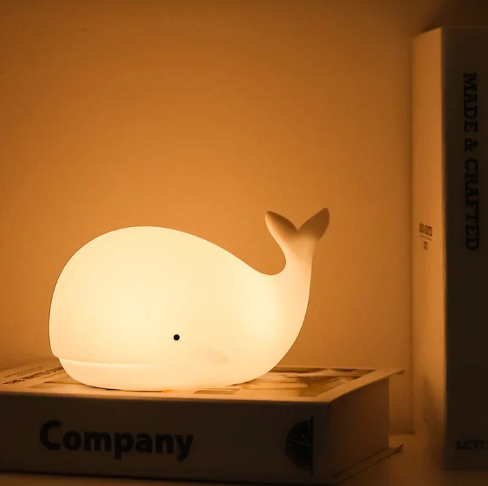 Lampka nocna wieloryb LED