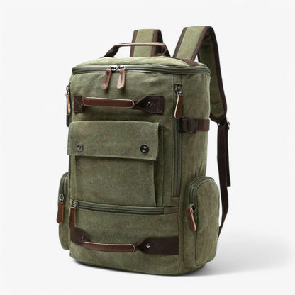 Expandable canvas backpack