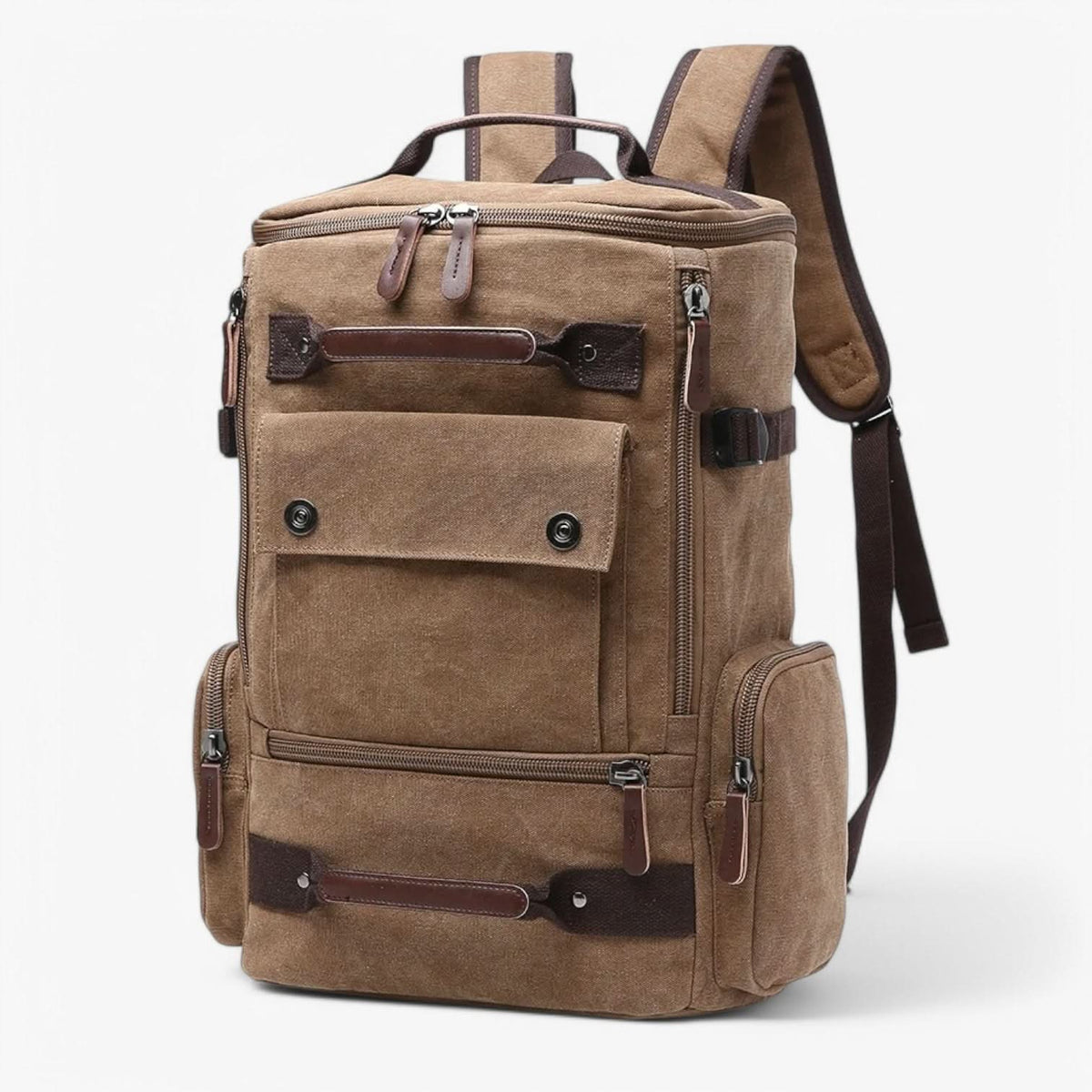 Expandable canvas backpack