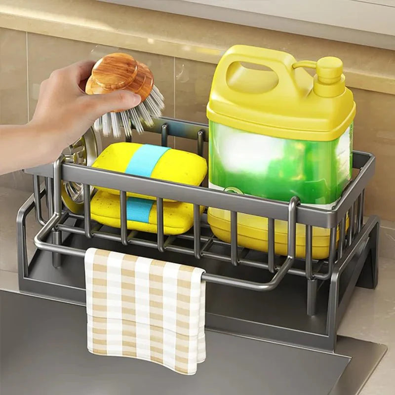 Kitchen organizer for dishwashing accessories