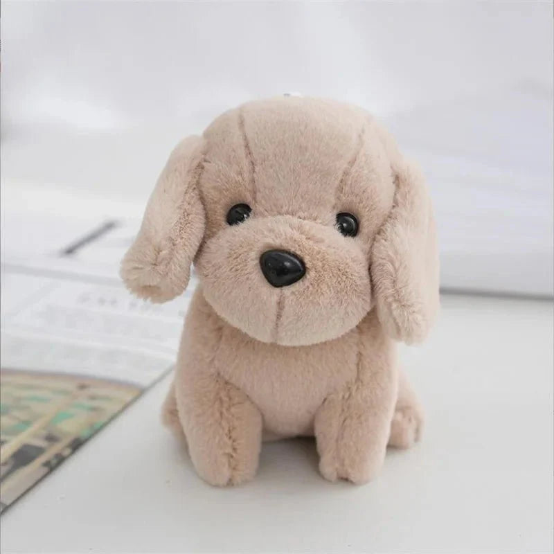 Porte-clés mini chien en peluche 12 cm