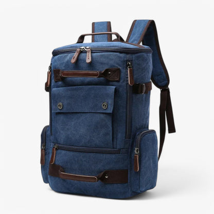Expandable canvas backpack