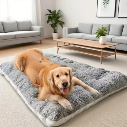 Plush dog mat