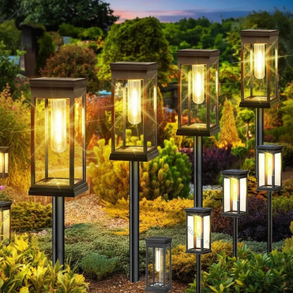 Solar garden light with ground mounting
