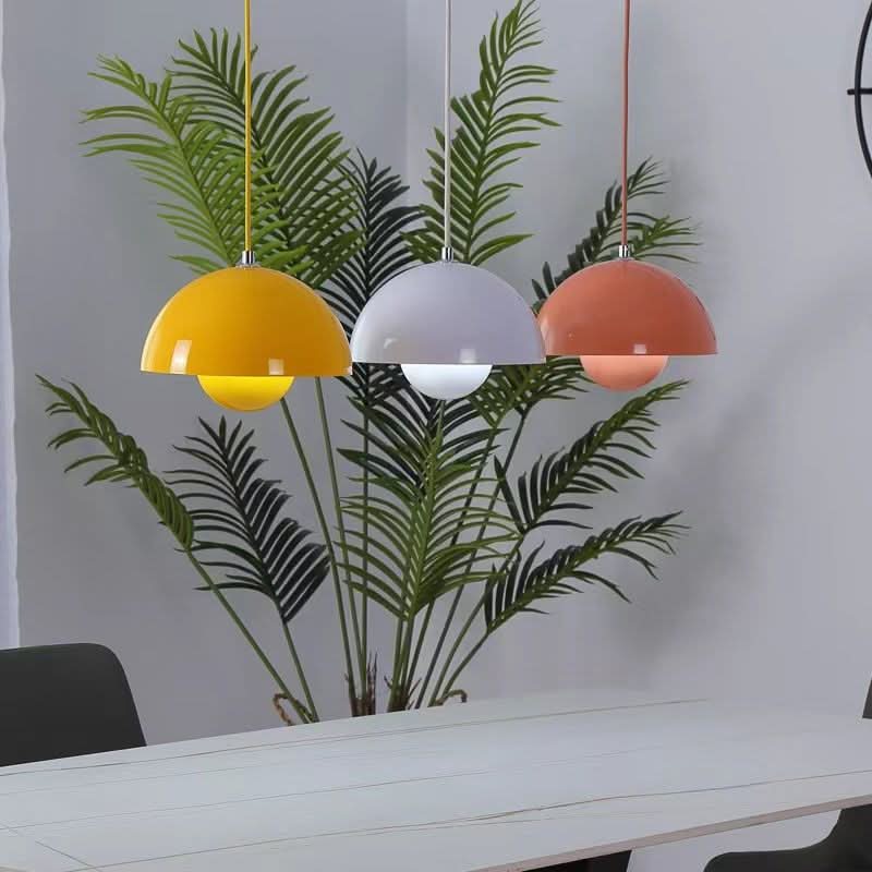 Lampa wisząca LED z tekstylnym kloszem