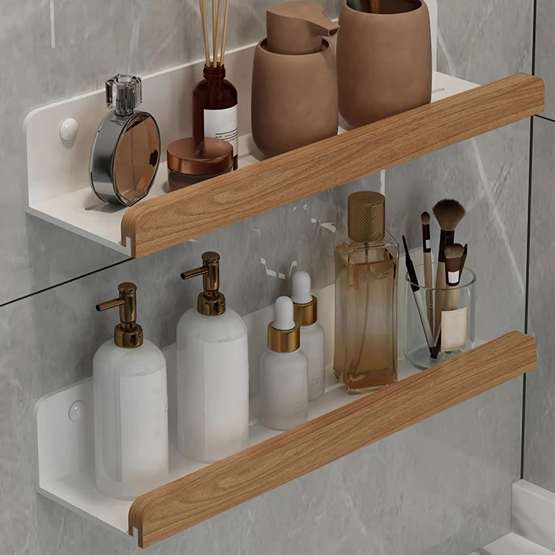 Bathroom shelf without drilling