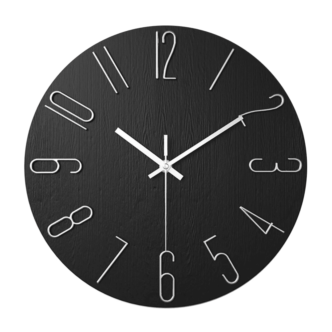 Minimalistické tiché nástěnné hodiny