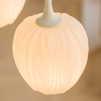Lustre avec des abat-jour en verre