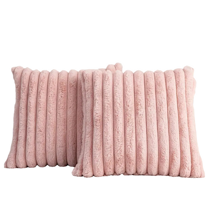 Plush decorative cushion cover
