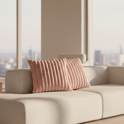 Plush decorative cushion cover