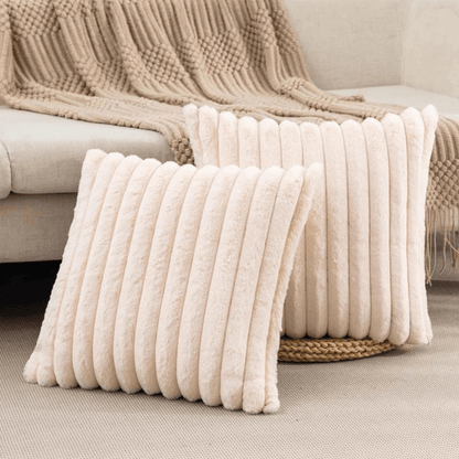 Plush decorative cushion cover