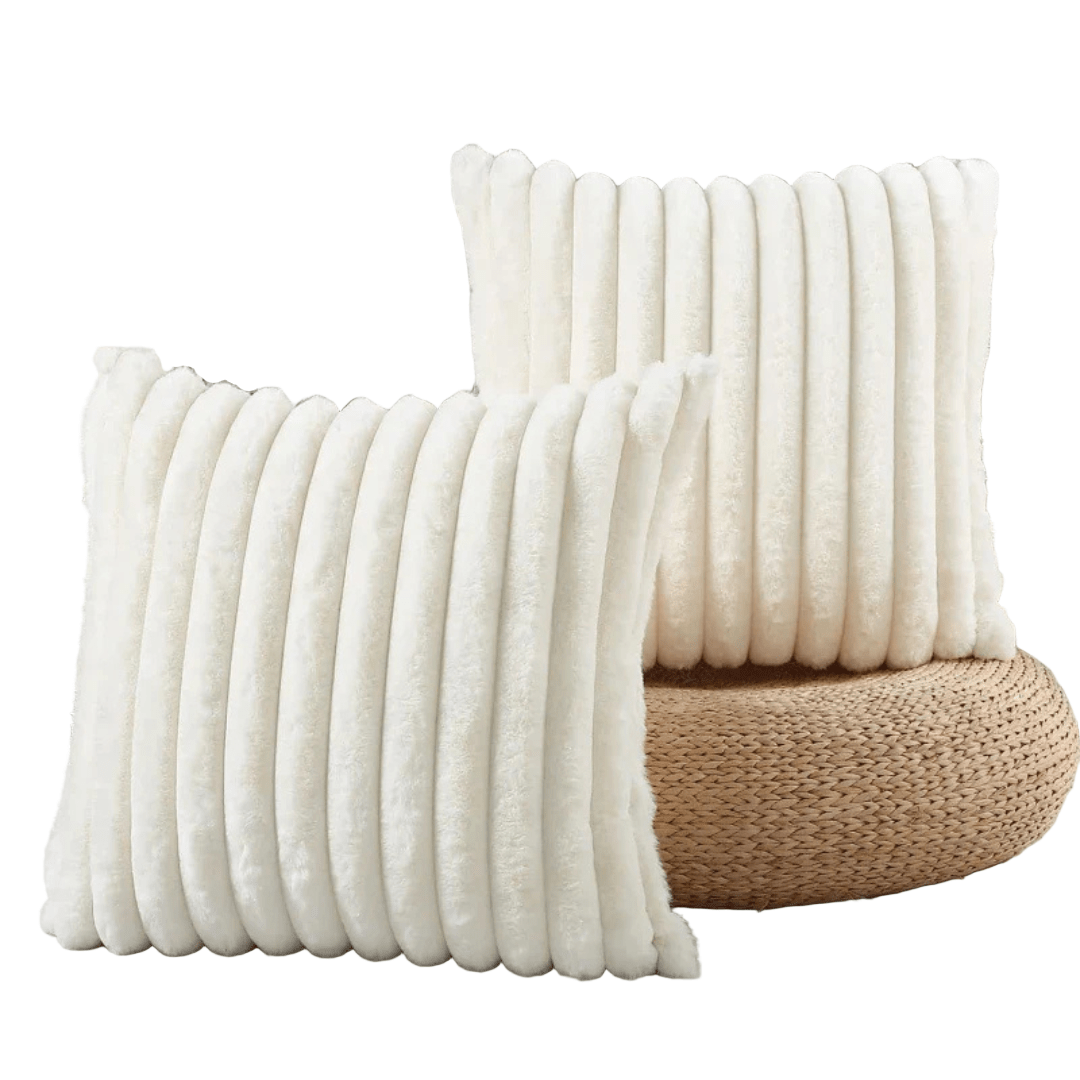 Plush decorative cushion cover