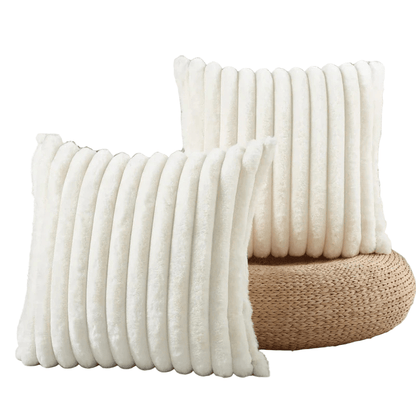 Plush decorative cushion cover