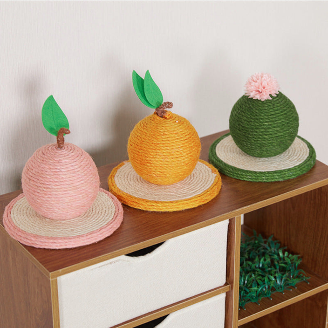 Fruit-shaped cat scratching post