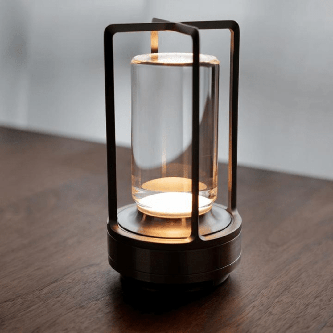 Lampe LED avec abat-jour en cristal