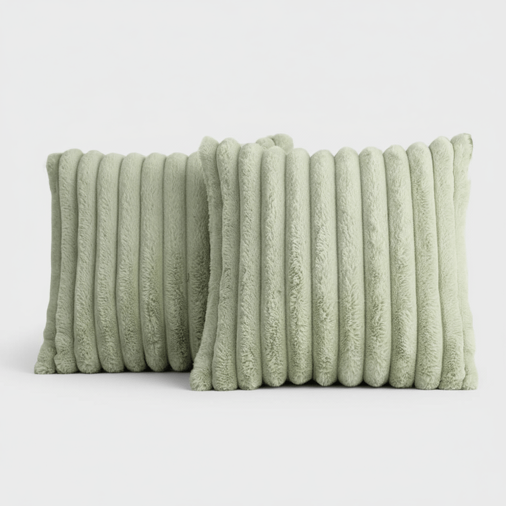 Plush decorative cushion cover