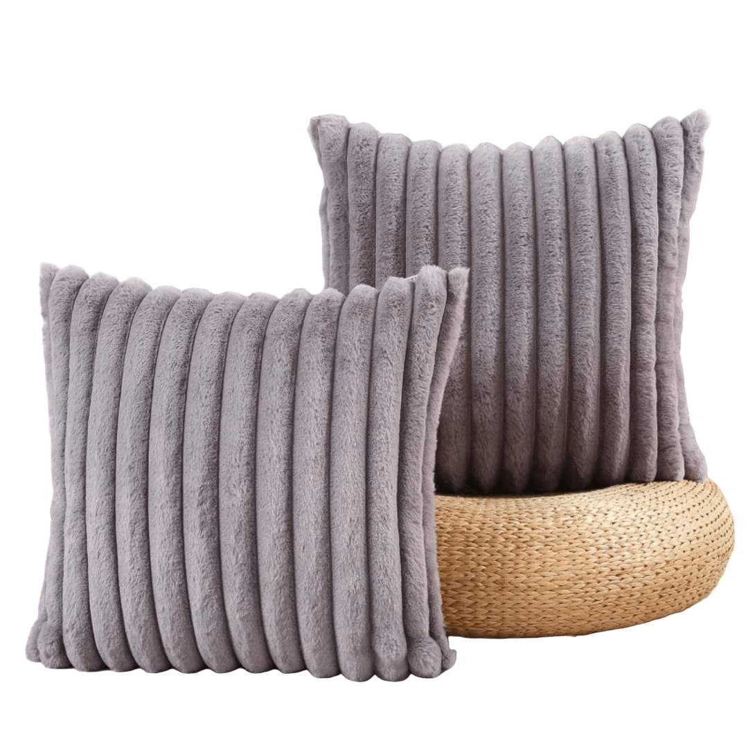 Plush decorative cushion cover