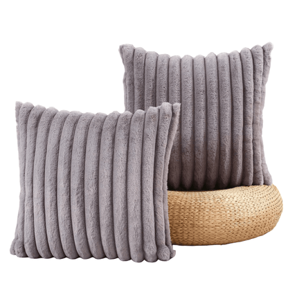 Plush decorative cushion cover