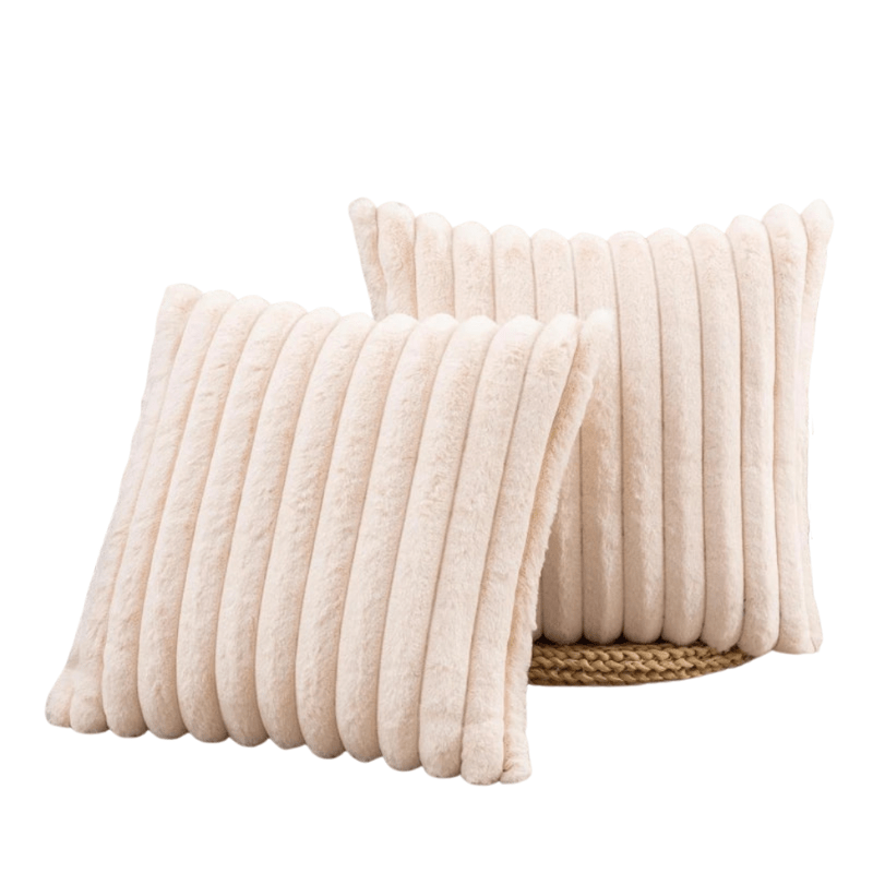 Plush decorative cushion cover