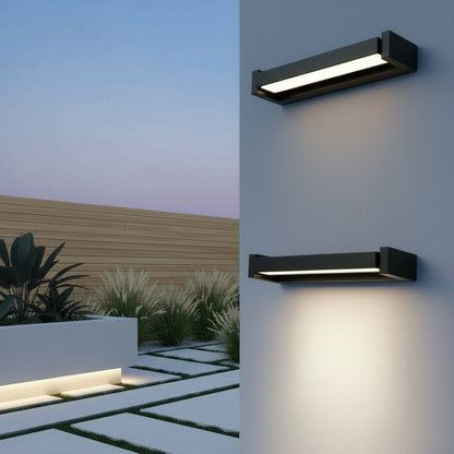 Regulowana zewnętrzna lampa ścienna LED