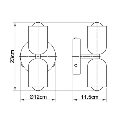 2-Light Adjustable Wall Sconce