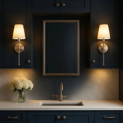Battery-powered wall lamps with RGB shades, set of 2 pcs.