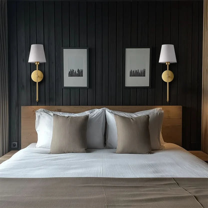 Battery-powered wall lamps with RGB shades, set of 2 pcs.